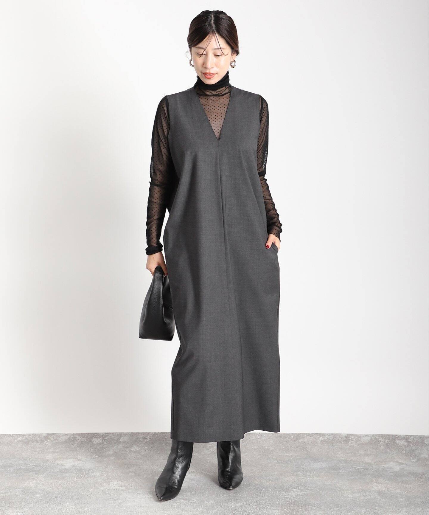 ロングVネックワンピース（ワンピース）｜VERMEIL par iena  