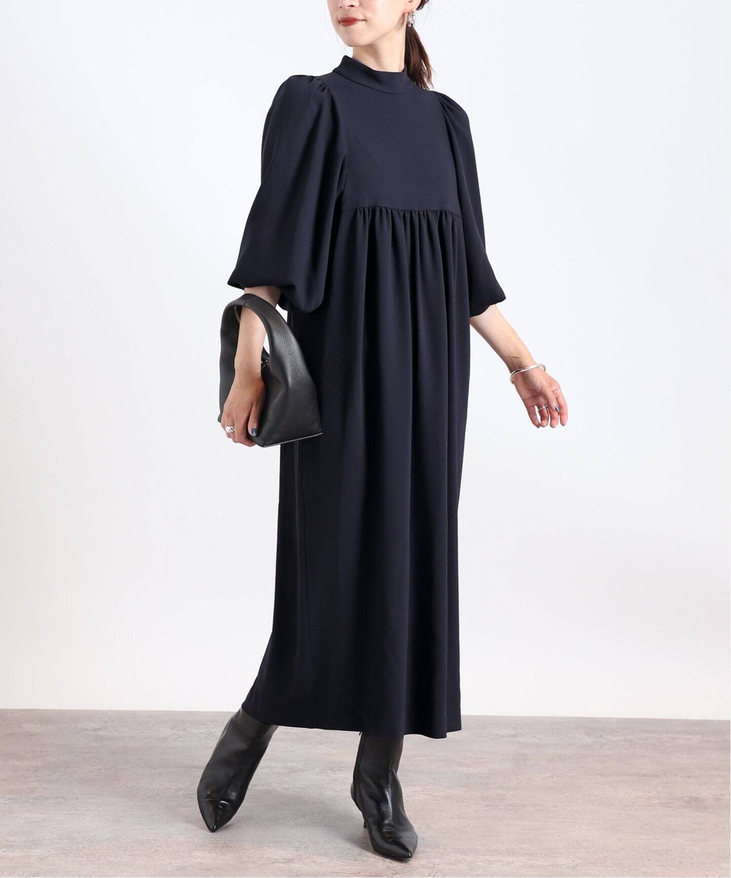 追加》アセテートバックサテンジョーゼットワンピース（ワンピース  