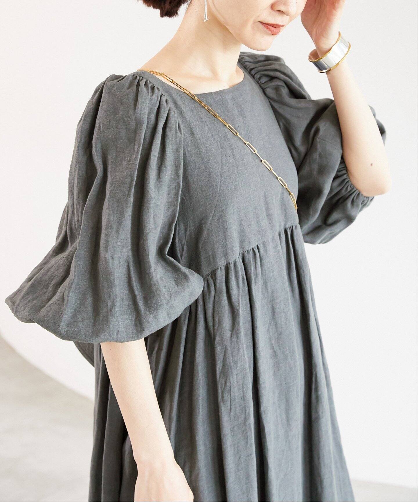 追加》ベルギーリネンワンピース（ワンピース）｜VERMEIL par iena  