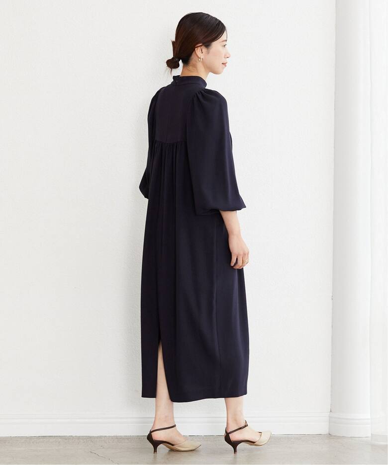追加》アセテートバックサテンジョーゼットワンピース（ワンピース  