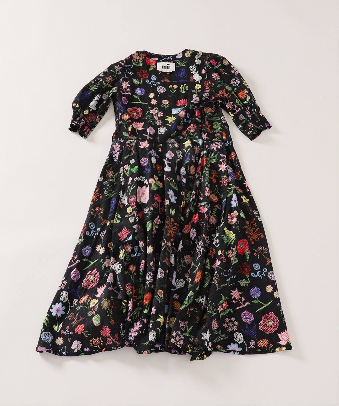 Mii / ミイ】PRINTED FLOWER MOTIF WRAP DRESS（ワンピース）｜VERMEIL 