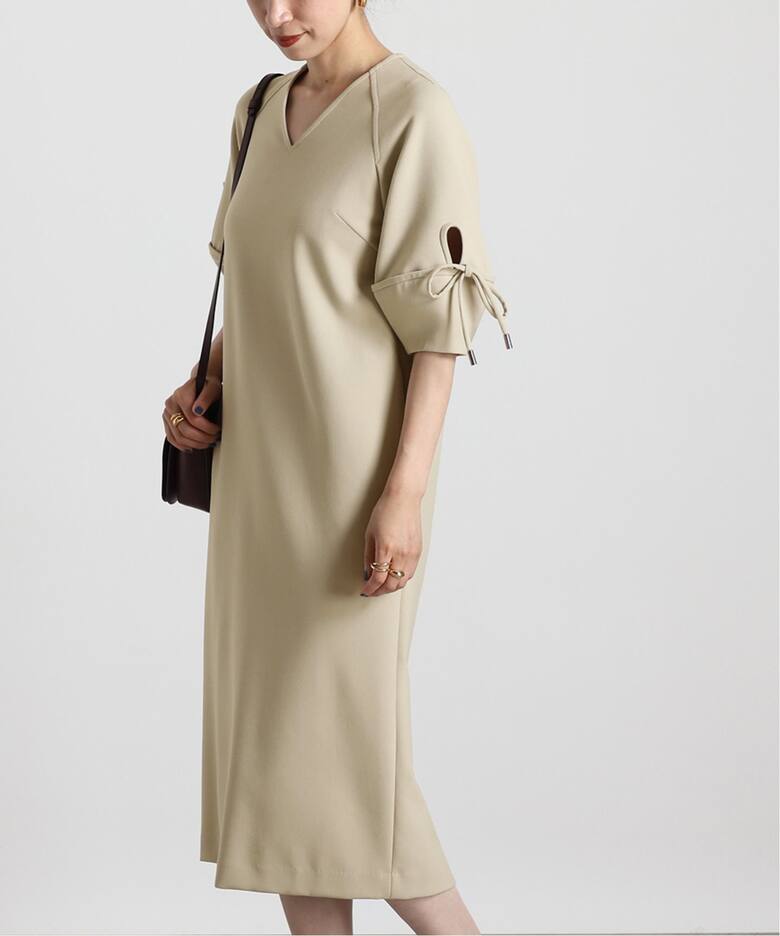 Room no.8 BLACK/ルームエイトブラック】DOUBLE CLOTH BOWL/S DRESS 
