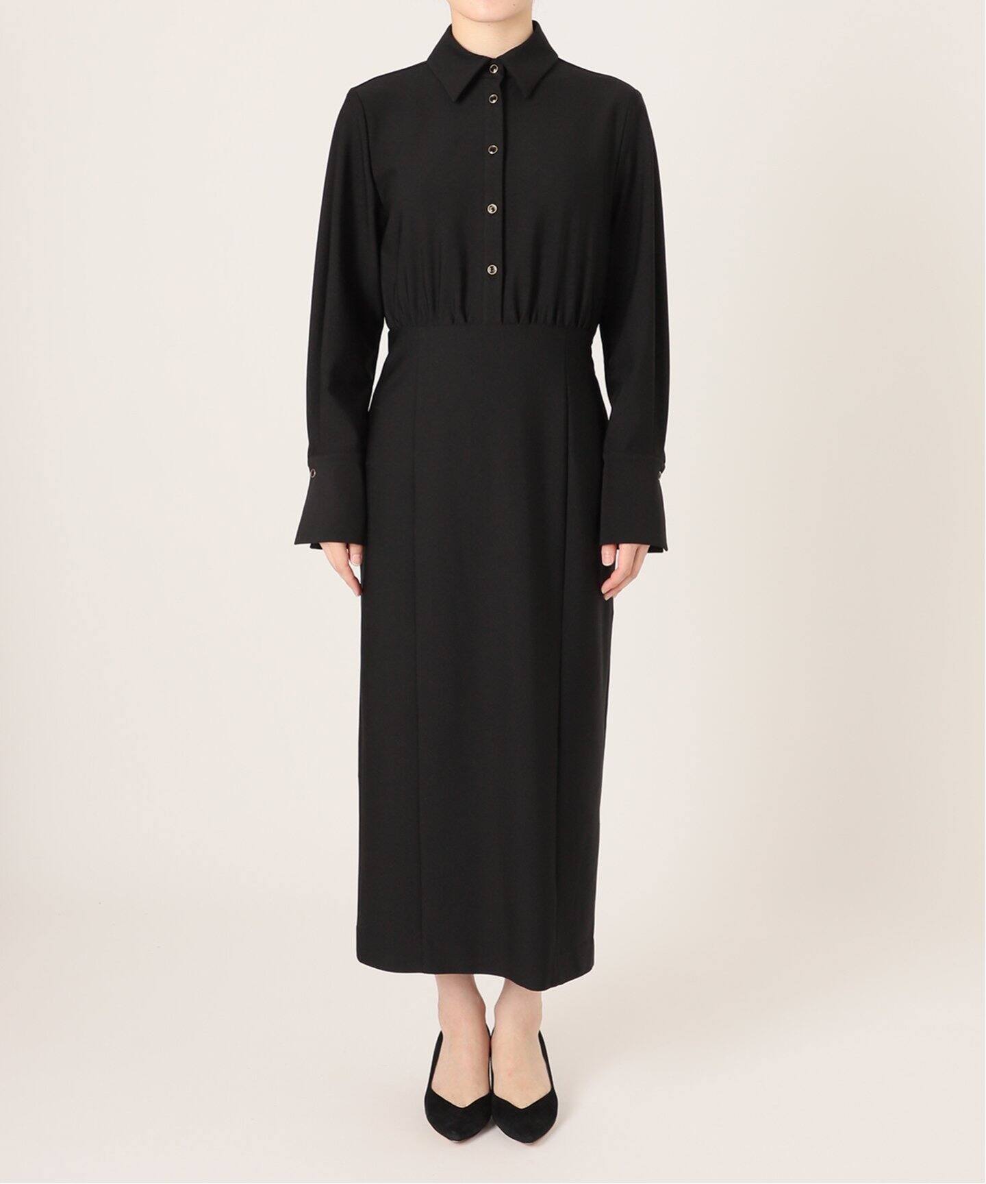 Room no.8 BLACK/ルームエイトブラック】AIR JRSY SHIRTS DRESS 