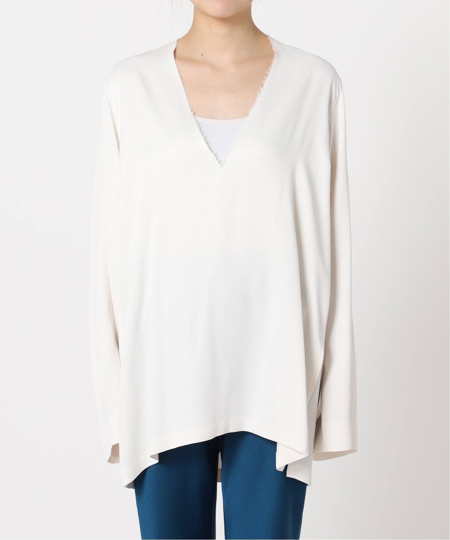 V NECK SATIN ブラウス（シャツ／ブラウス）｜CITYSHOP（シティ  