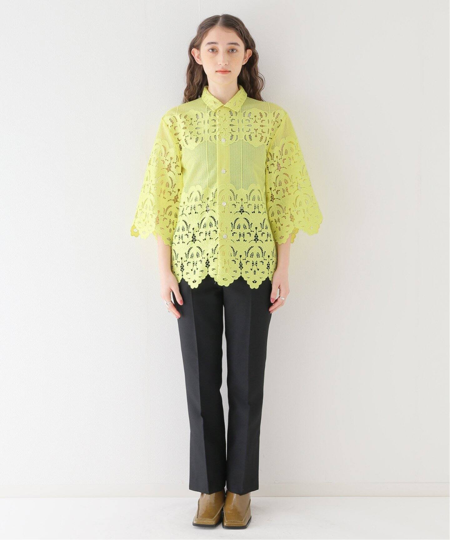 TOGA PULLA/トーガプルラ】Lace shirt：シャツ（シャツ／ブラウス 