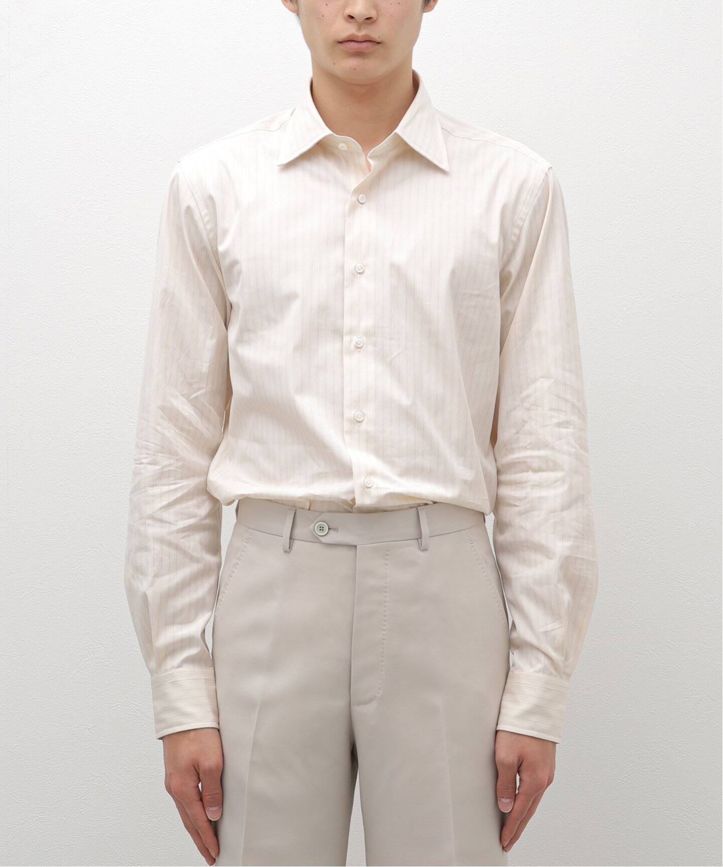 HUSBANDS/ハズバンズ】Pin Stripe SH（シャツ／ブラウス）｜L