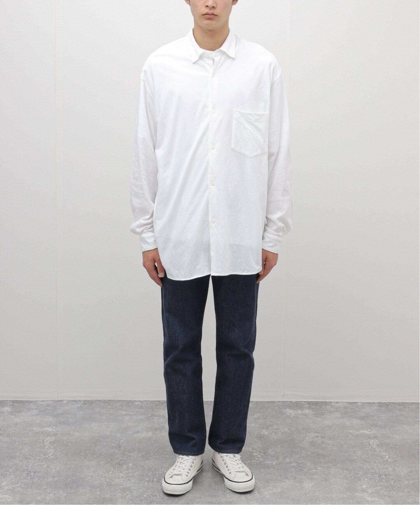 COMOLI / コモリ】cotton jersey shirts（シャツ／ブラウス）｜L 