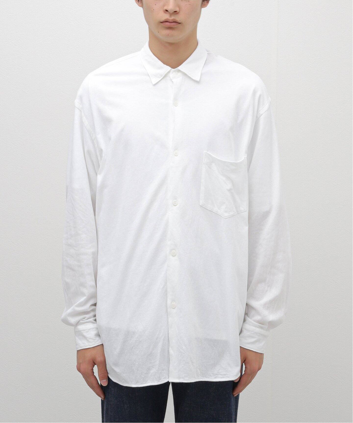 COMOLI / コモリ】cotton jersey shirts（シャツ／ブラウス）｜L 