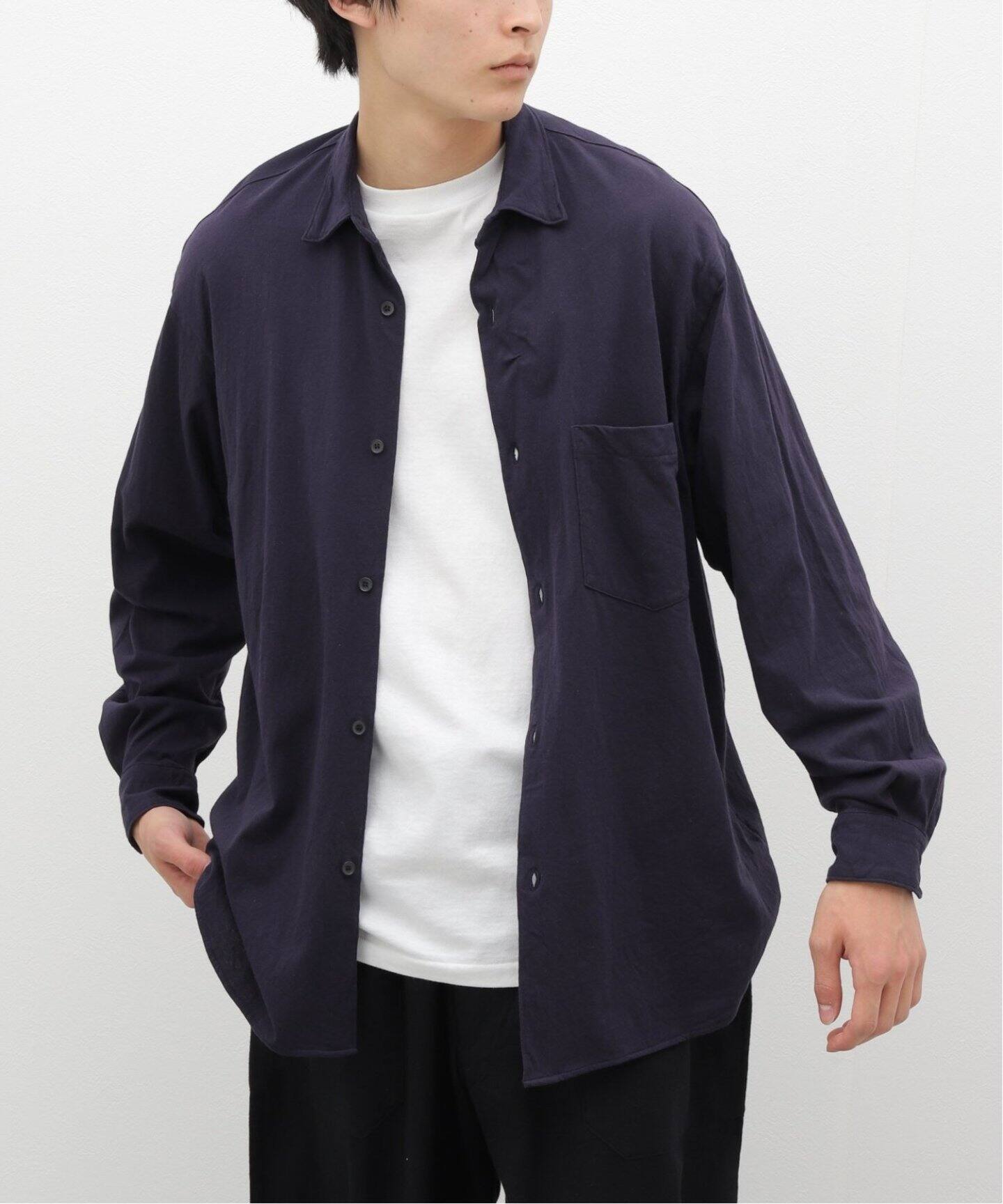 COMOLI / コモリ】cotton jersey shirts（シャツ／ブラウス）｜L  