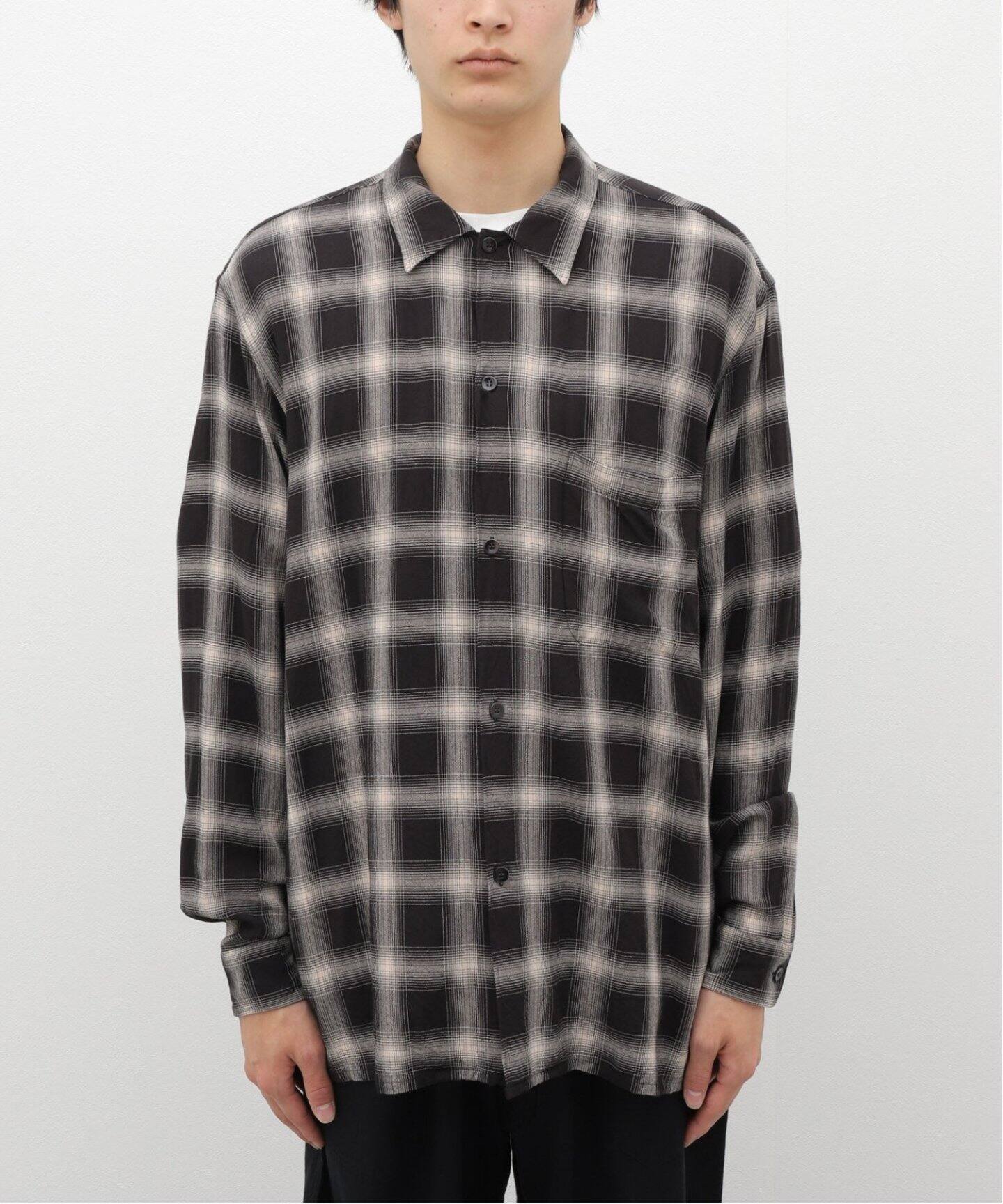 COMOLI / コモリ】rayon check open collar shirts（シャツ／ブラウス  