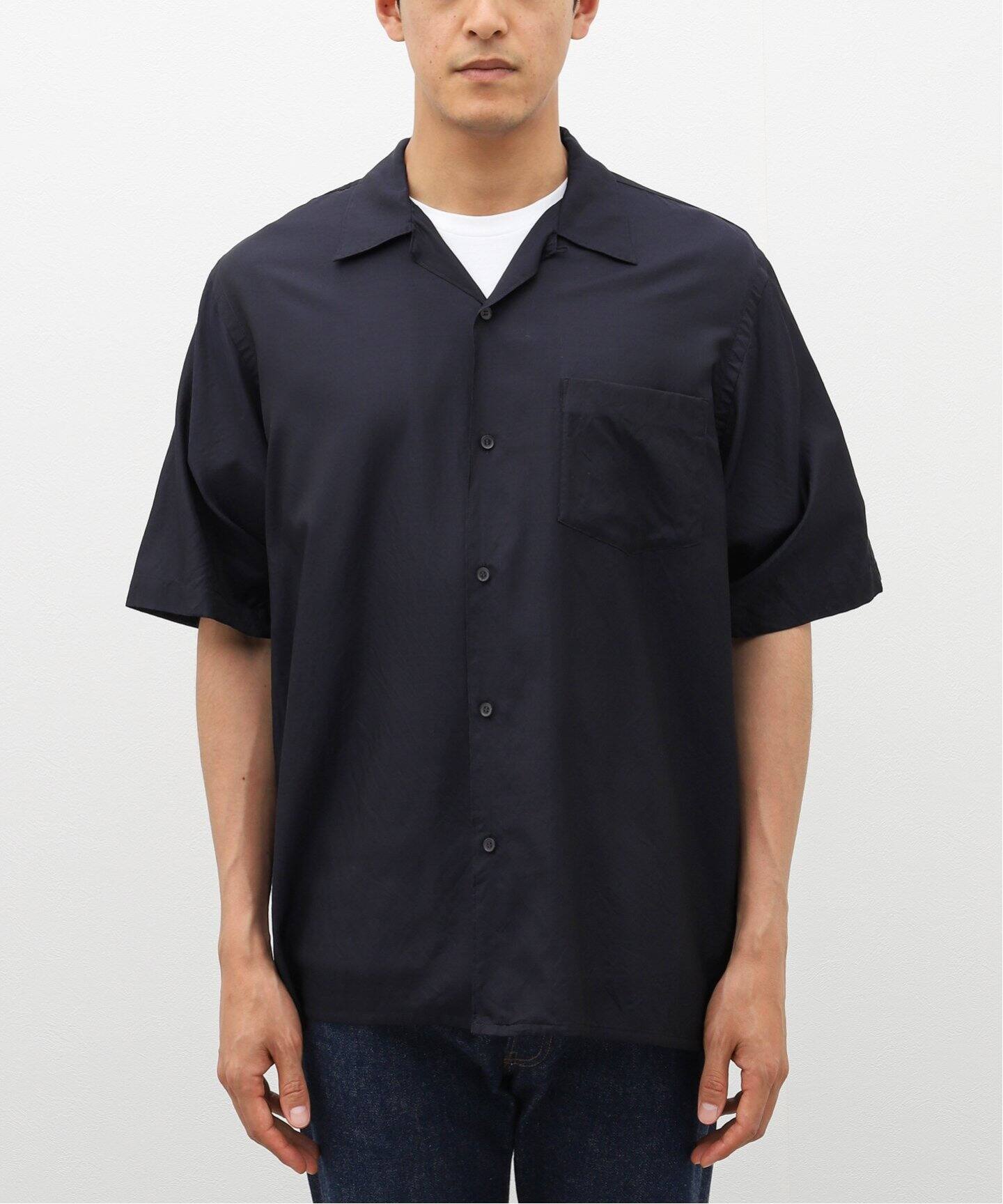 COMOLI 23SSウールシルク 半袖 オープンカラーシャツ size:2 COMOLI コモリ ウールシルク半袖オープンカラーシャツ 23SS