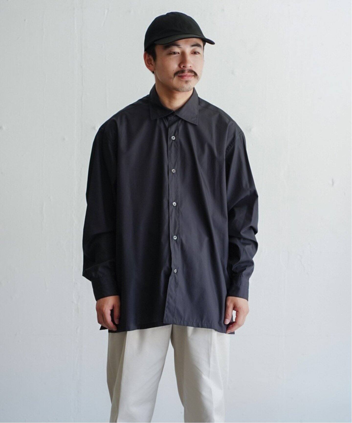 LE / エルイー】EX-WIDE French shirts（シャツ／ブラウス）｜L 