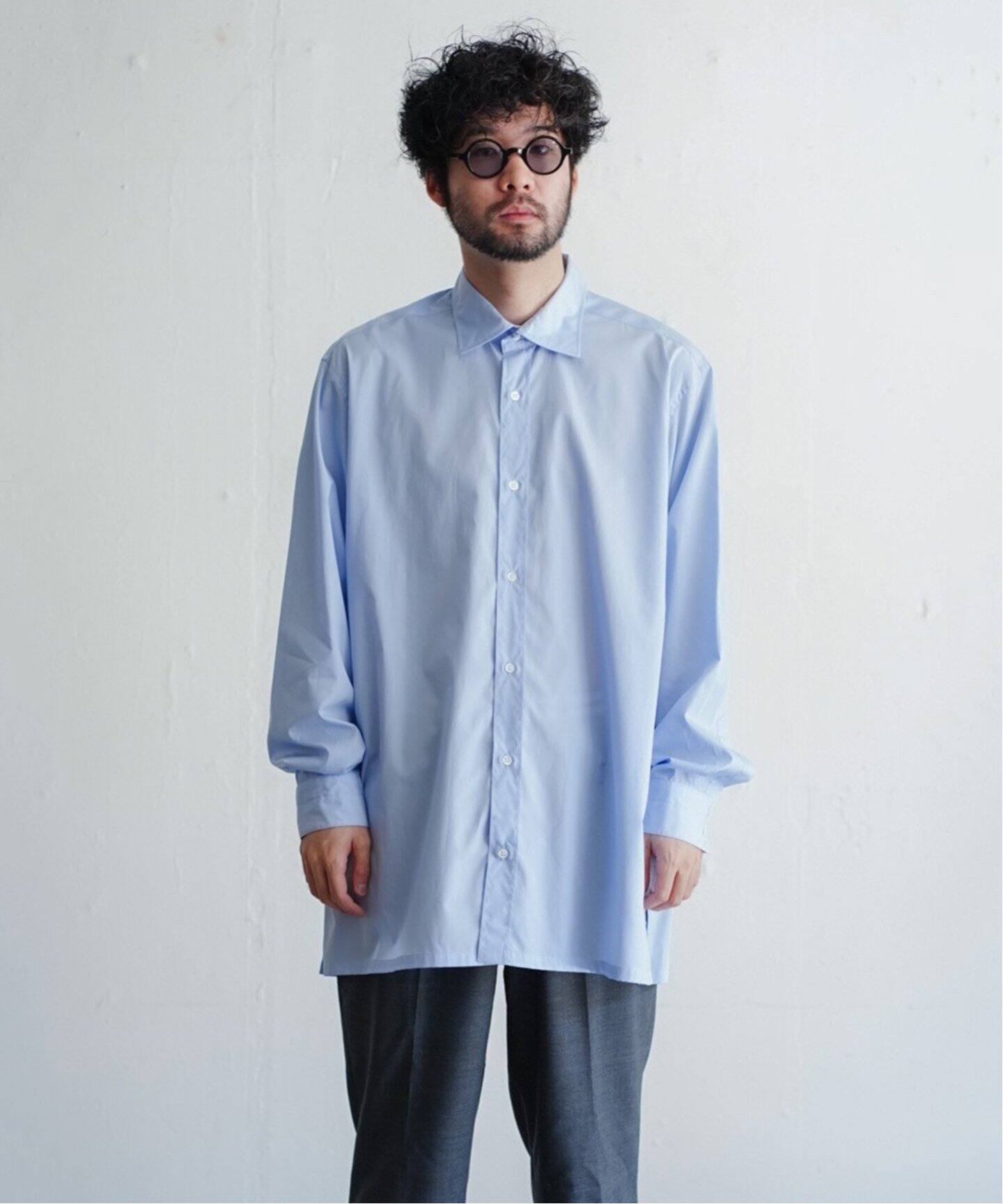 LE / エルイー】EX-WIDE French shirts（シャツ／ブラウス）｜L 