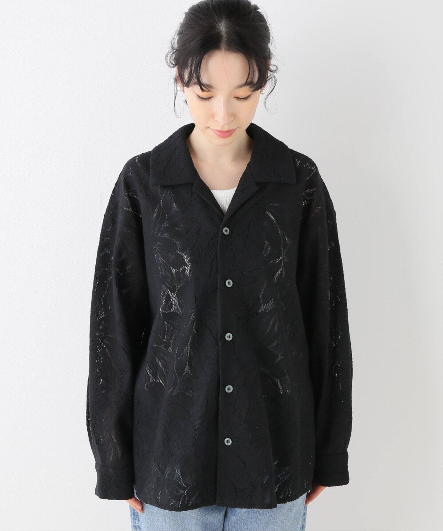 CLANE / クラネ】CURTAIN LACE SLIT SHIRT（シャツ／ブラウス）｜BOICE 
