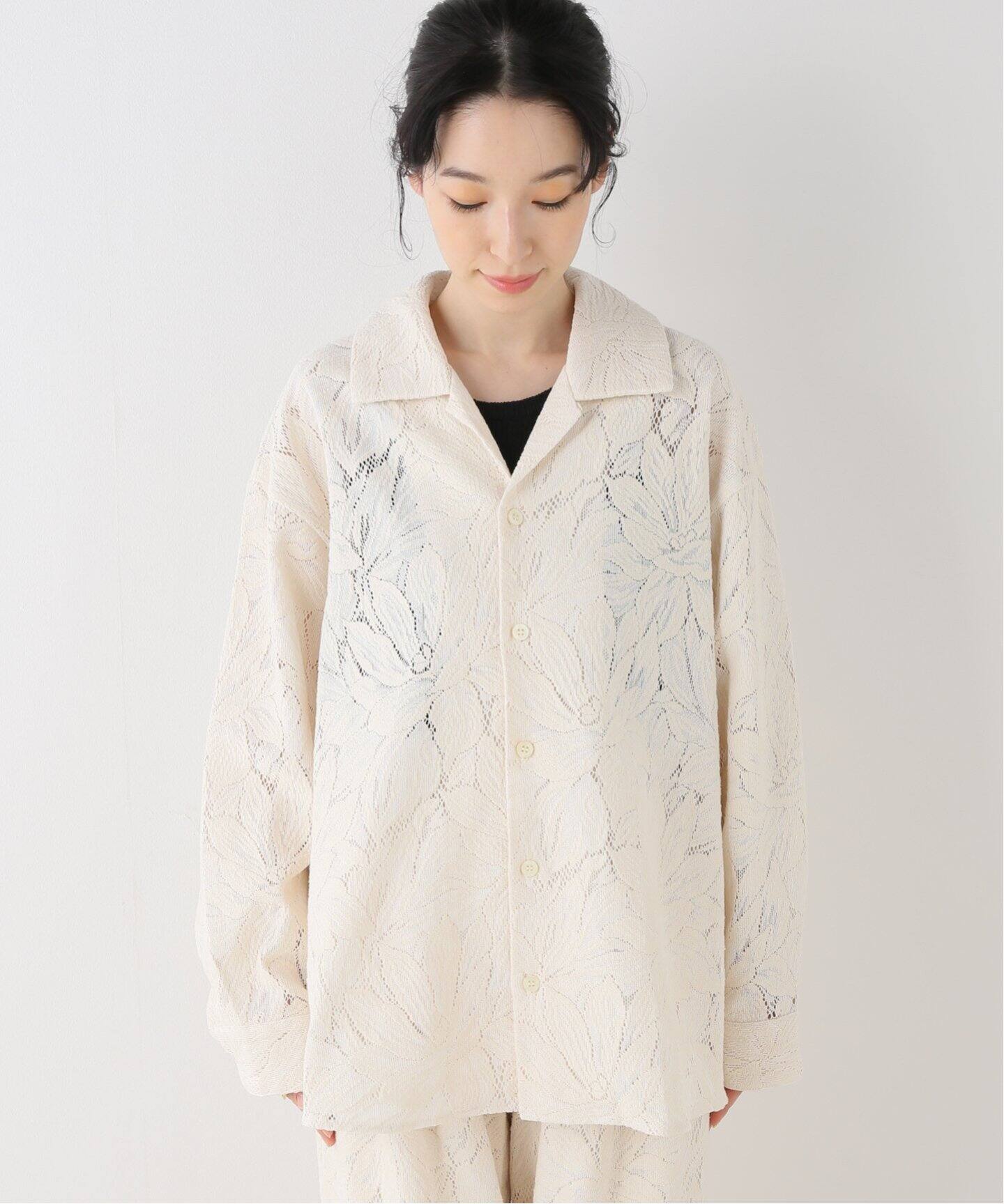 CLANE / クラネ】CURTAIN LACE SLIT SHIRT（シャツ／ブラウス）｜BOICE 