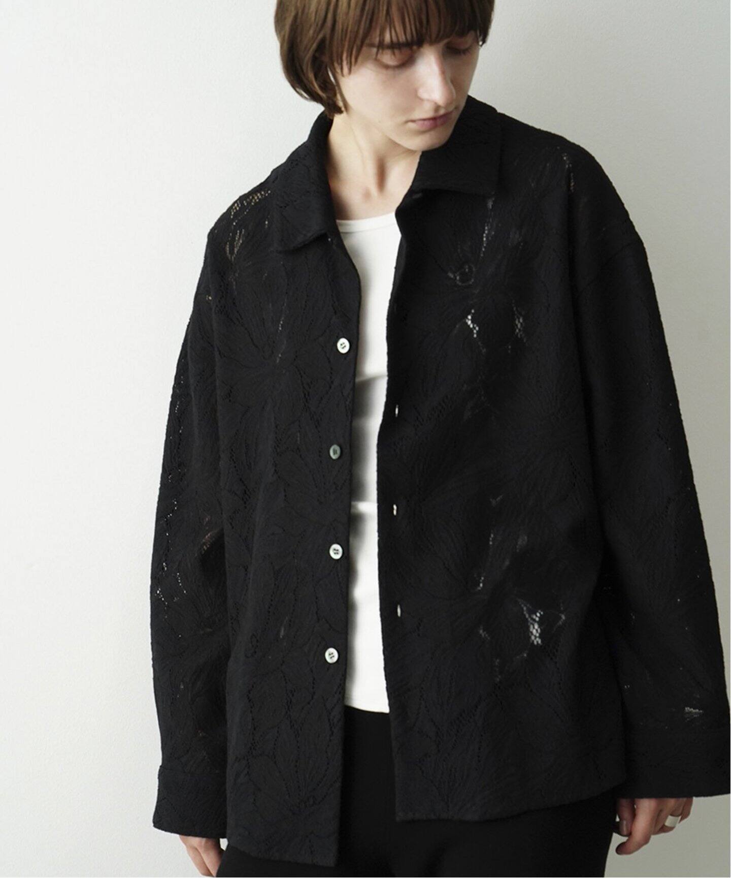 CLANE / クラネ】CURTAIN LACE SLIT SHIRT（シャツ／ブラウス）｜BOICE 