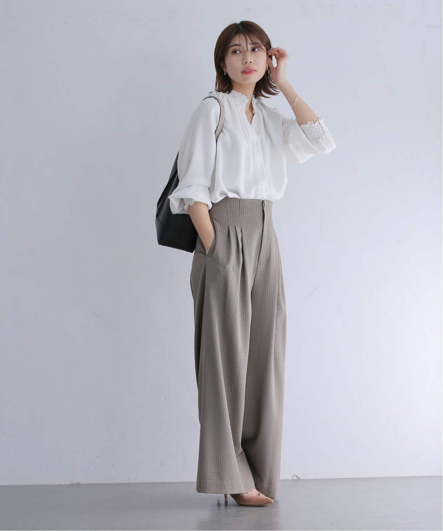 極美品♡ La Totalite シャーリングスキッパーシャツ ベージュ 長袖 極美品♡ La Totalite シャーリングスキッパーシャツ ベージュ