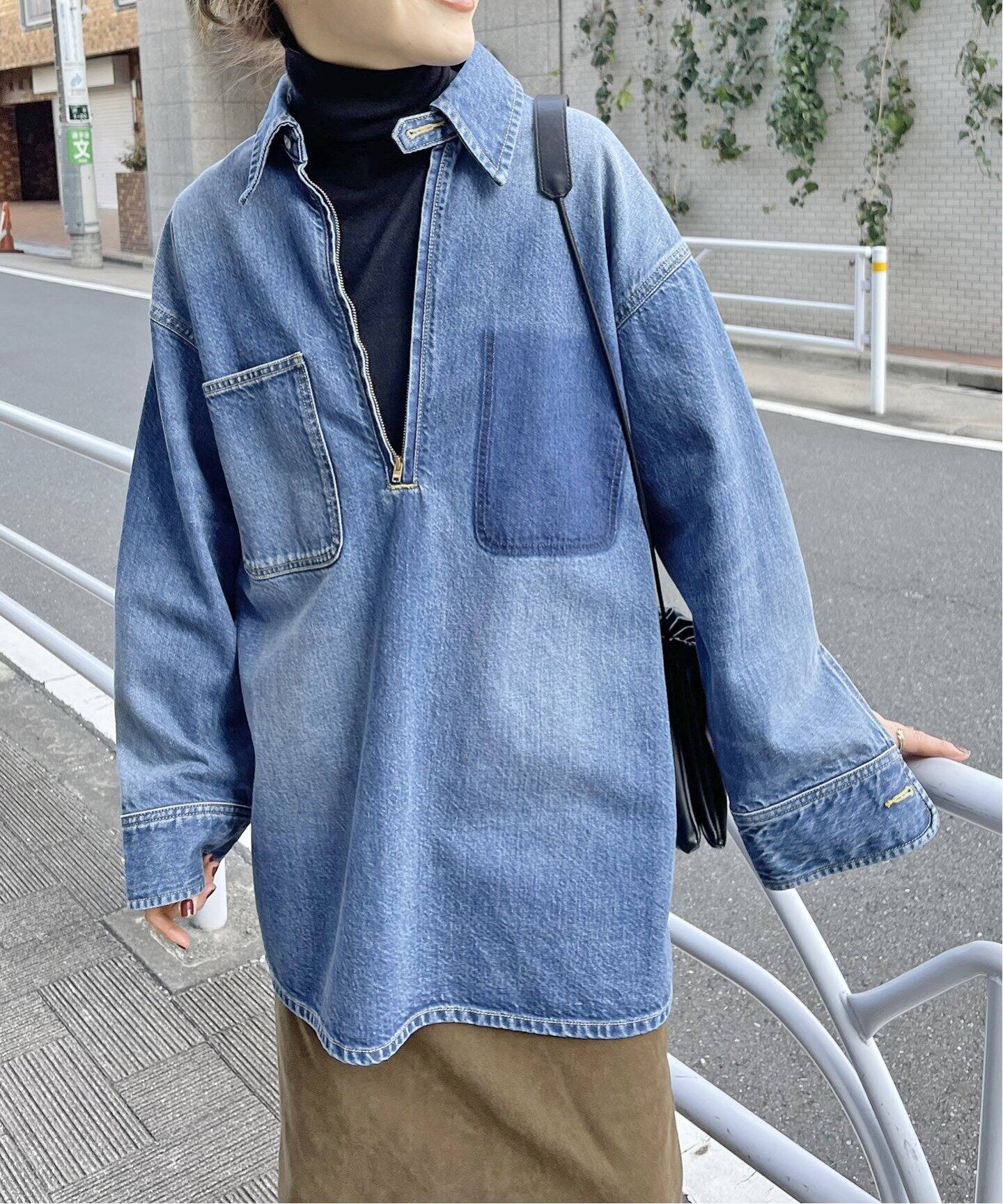 5 1/2 HALFZIP_DENIM SHIRT（シャツ／ブラウス）｜Spick and Span 