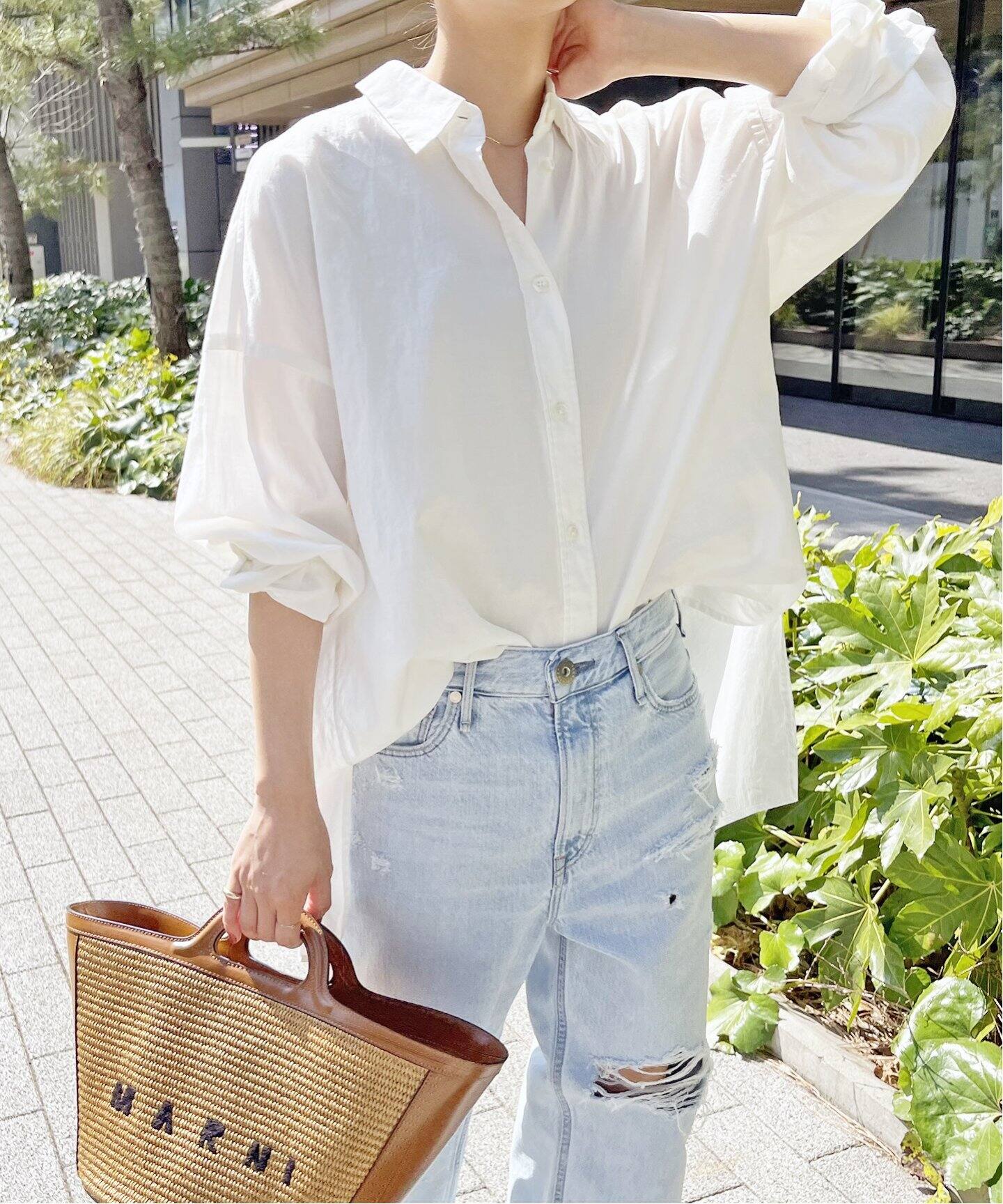 Spick and Span シアーツイルビッグシャツ