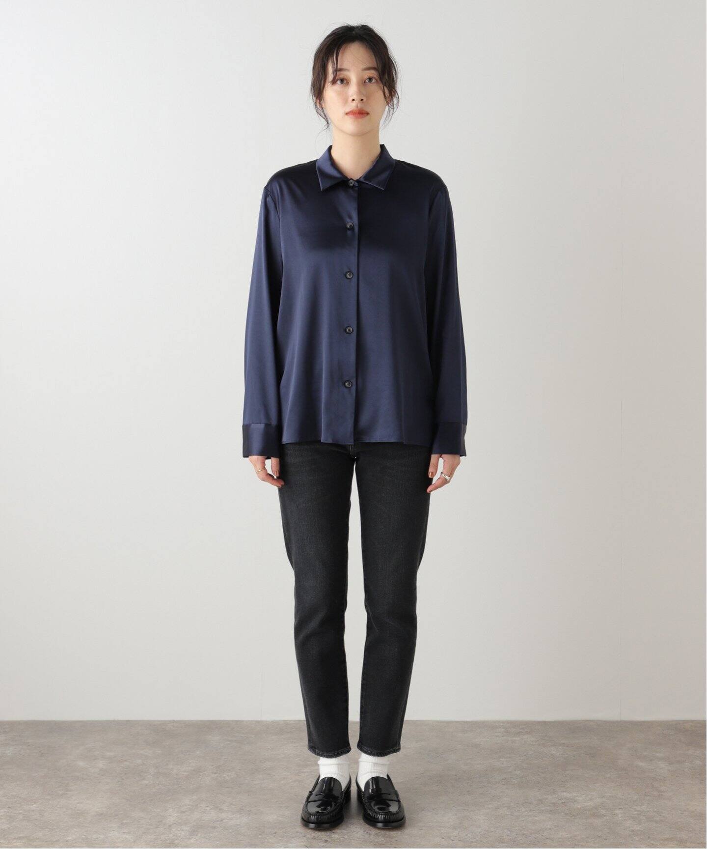 ≪一部店舗+WEB限定≫ソフトサテンシャツ（シャツ／ブラウス）｜Spick  