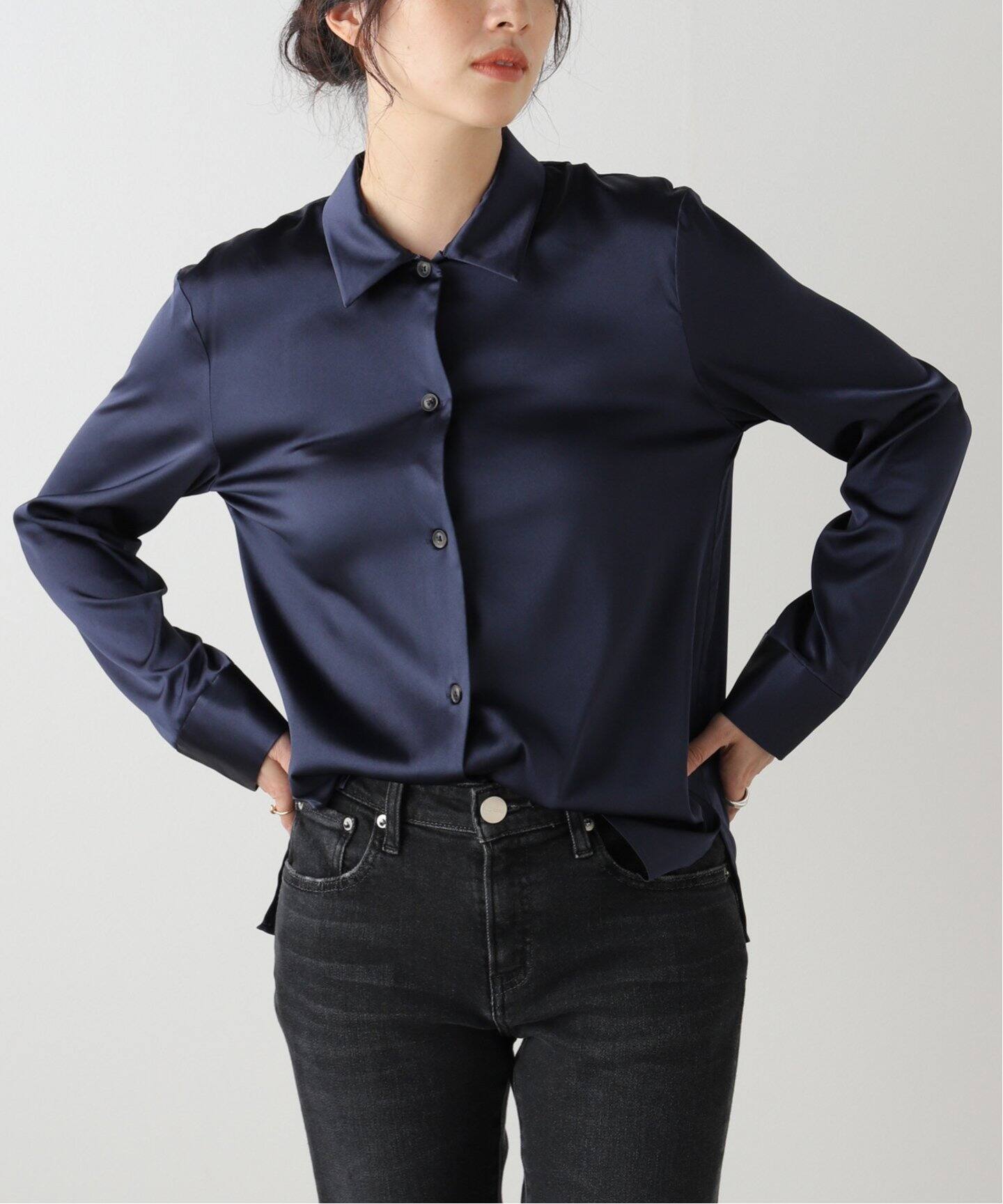 ≪一部店舗+WEB限定≫ソフトサテンシャツ（シャツ／ブラウス）｜Spick  