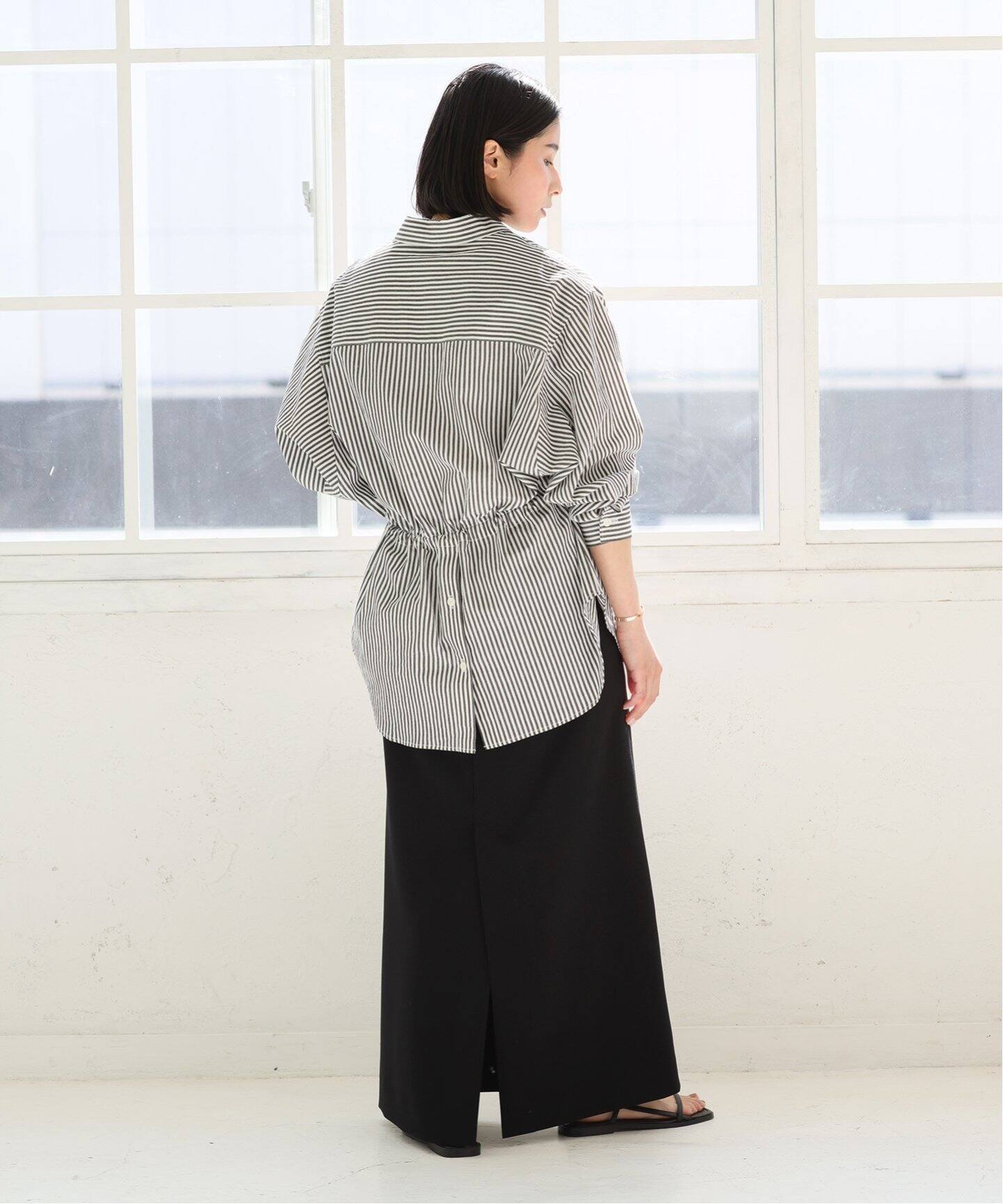 PHEENY /フィーニー】別注 Stripe dump over シャツ（シャツ／ブラウス  