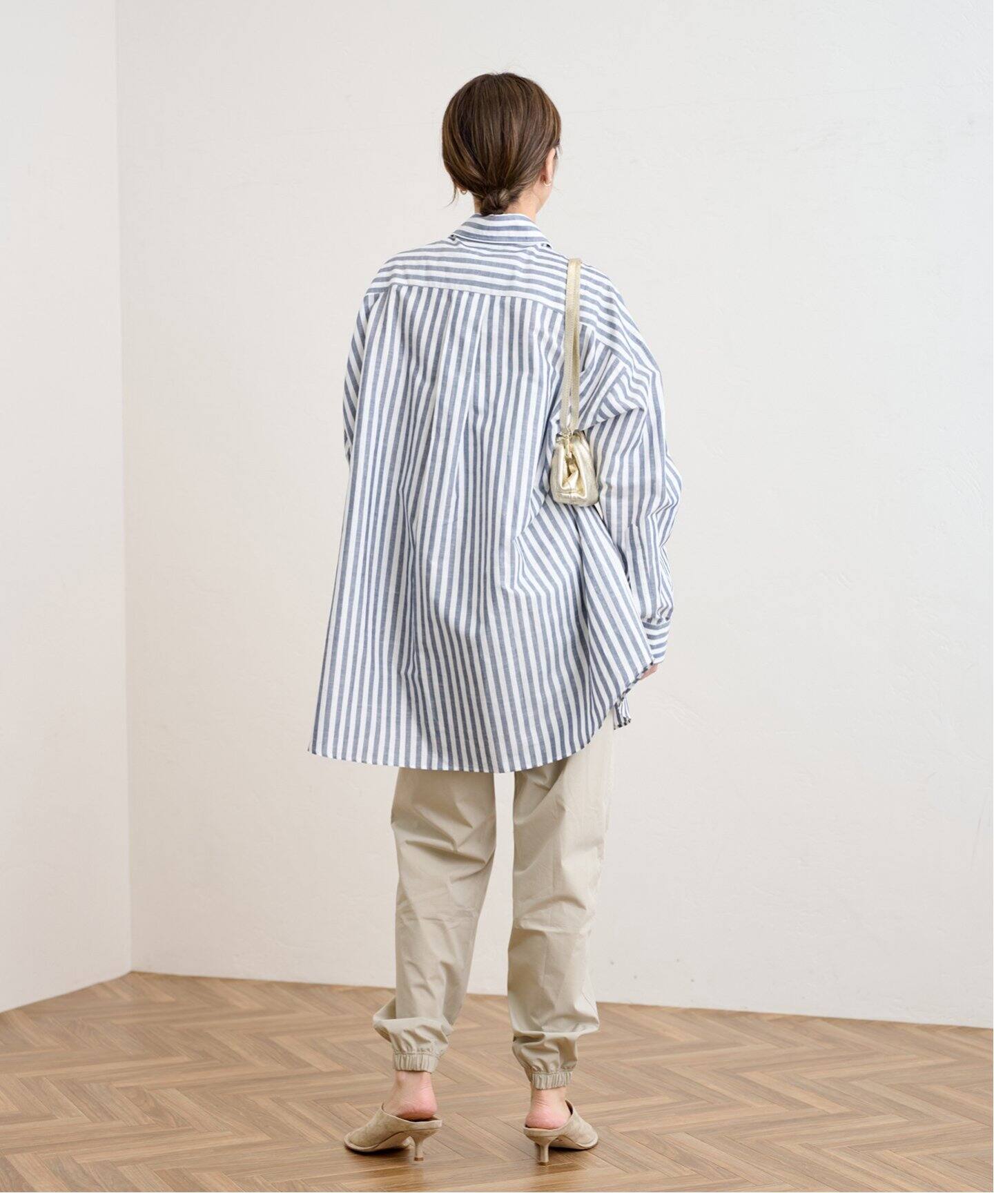 美品 クチュールドアダム ★ オーバーサイズ 長袖 シャツ ストライプ COUTURE D`ADAM/クチュールドアダム】ストライプシャツ