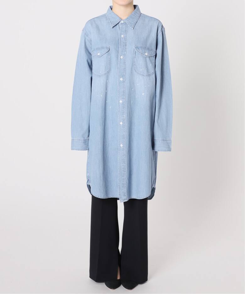 LEE/リー】別注VINTAGEライクデニムチュニックシャツ（シャツ 
