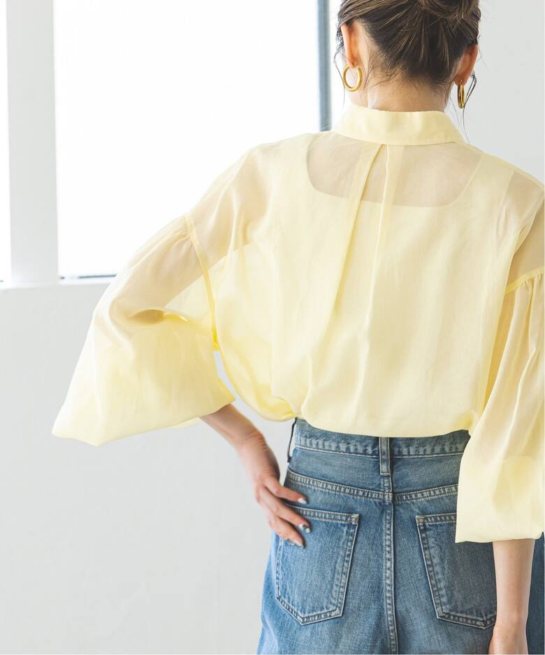 コットンオーガンジーシアーボリュームシャツ（シャツ／ブラウス  