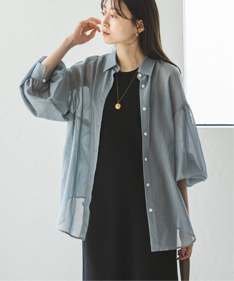 コットンオーガンジーシアーボリュームシャツ（シャツ／ブラウス  