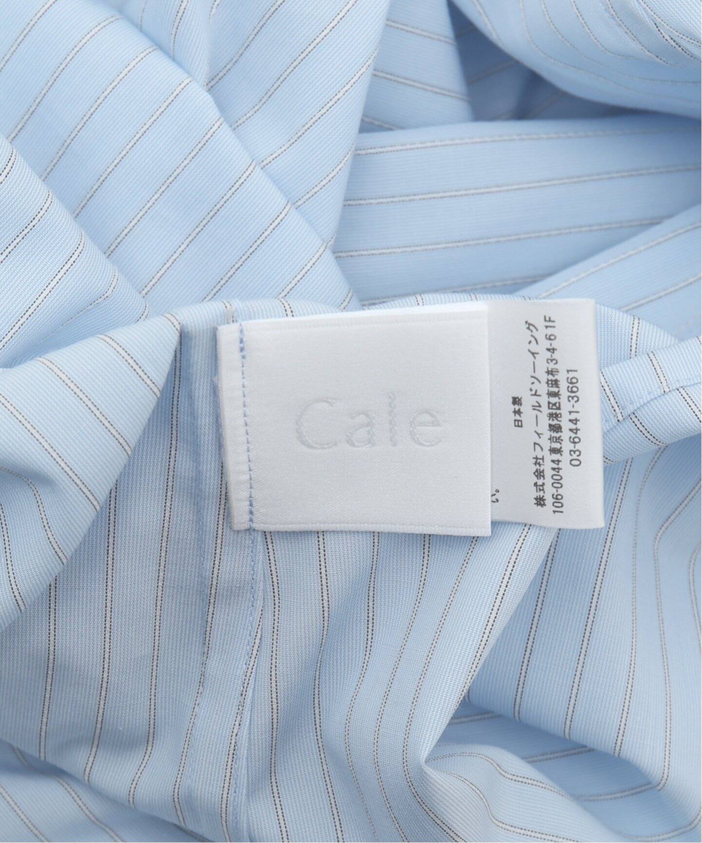 Cale / カル】60/1 ストライプ バンドカラーシャツ（シャツ／ブラウス 