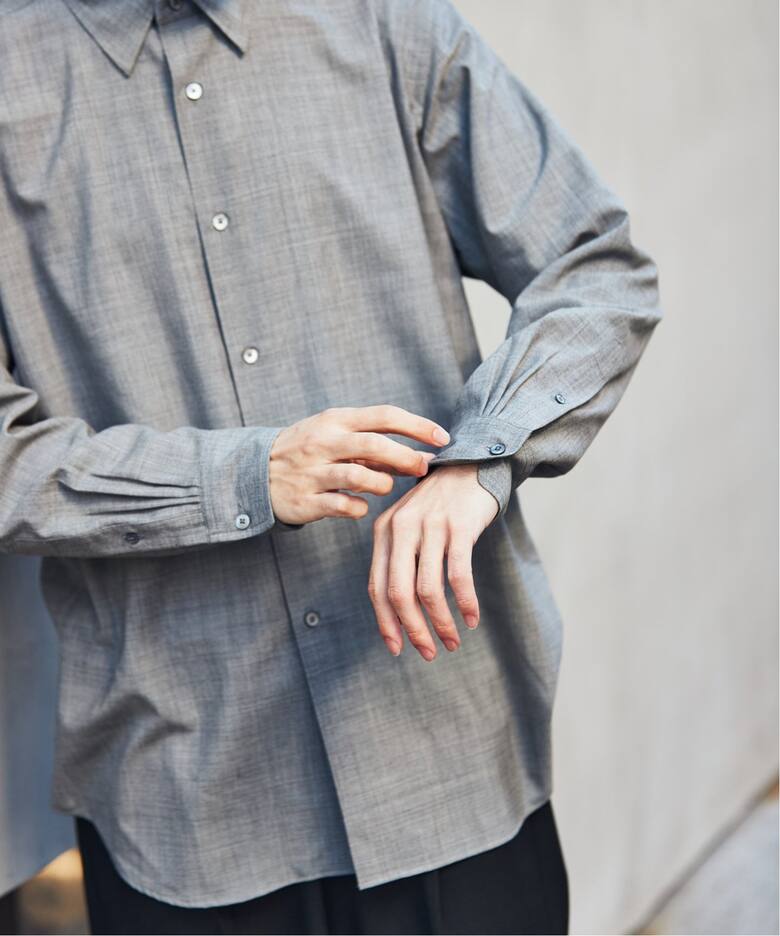 AURALEE / オーラリー】SUPER FINE TROPICAL WOOL SHIRT（シャツ 