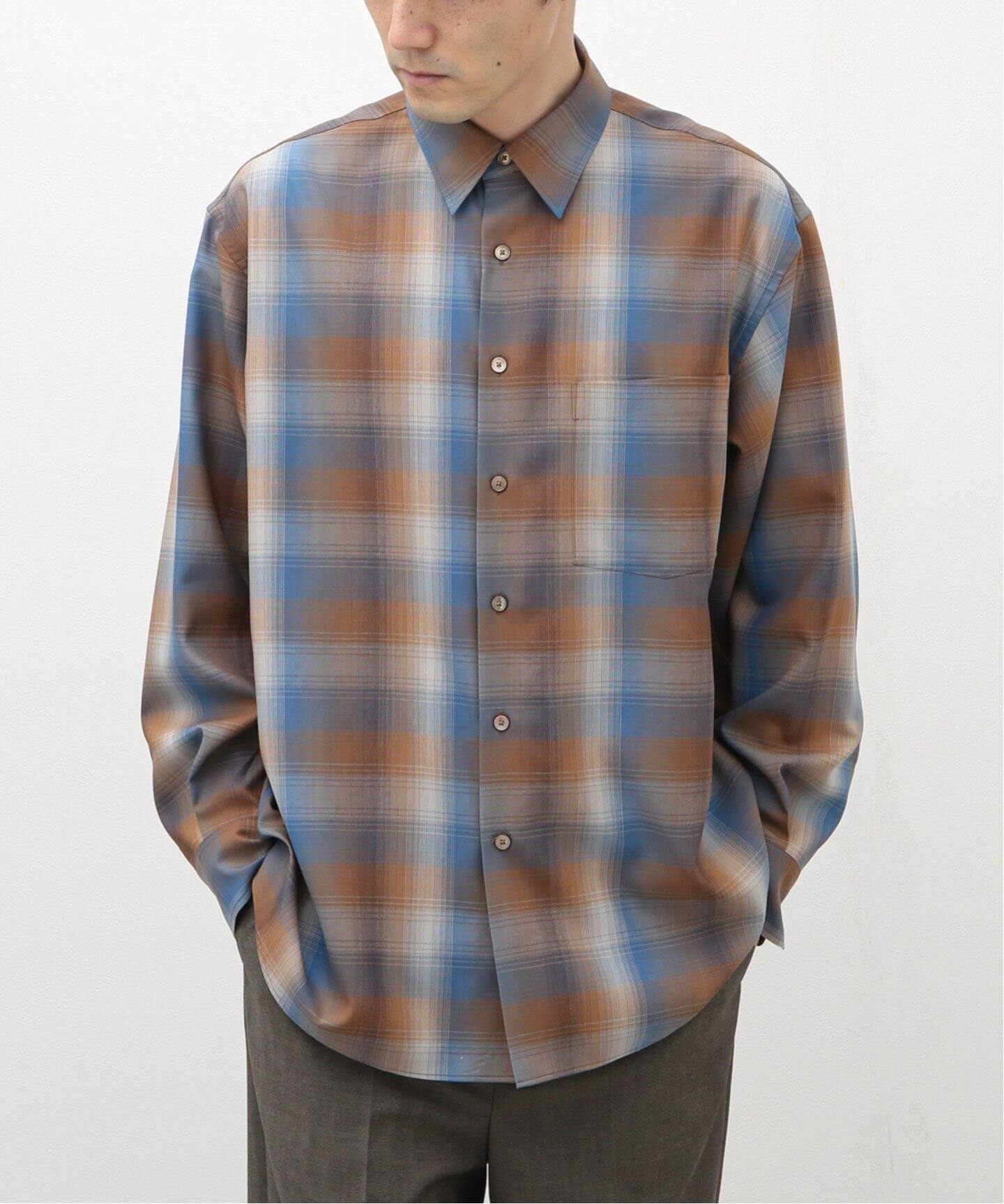 AURALEE / オーラリー】SUPER LIGHT WOOL CHECK SHIRT（シャツ  