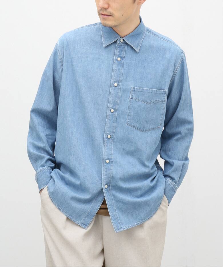 【AURALEE / オーラリー】SELVEDGE SUPER LIGHT DENIM SHIRT（シャツ／ブラウス）｜EDIFICE