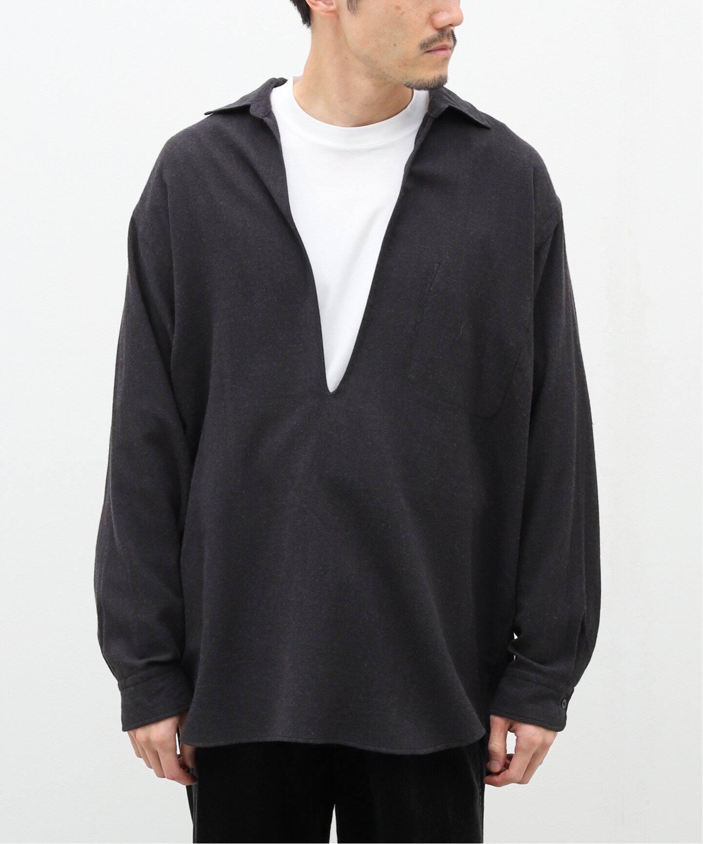 COMOLI / コモリ】ウールビエラスキッパーシャツ（シャツ／ブラウス  