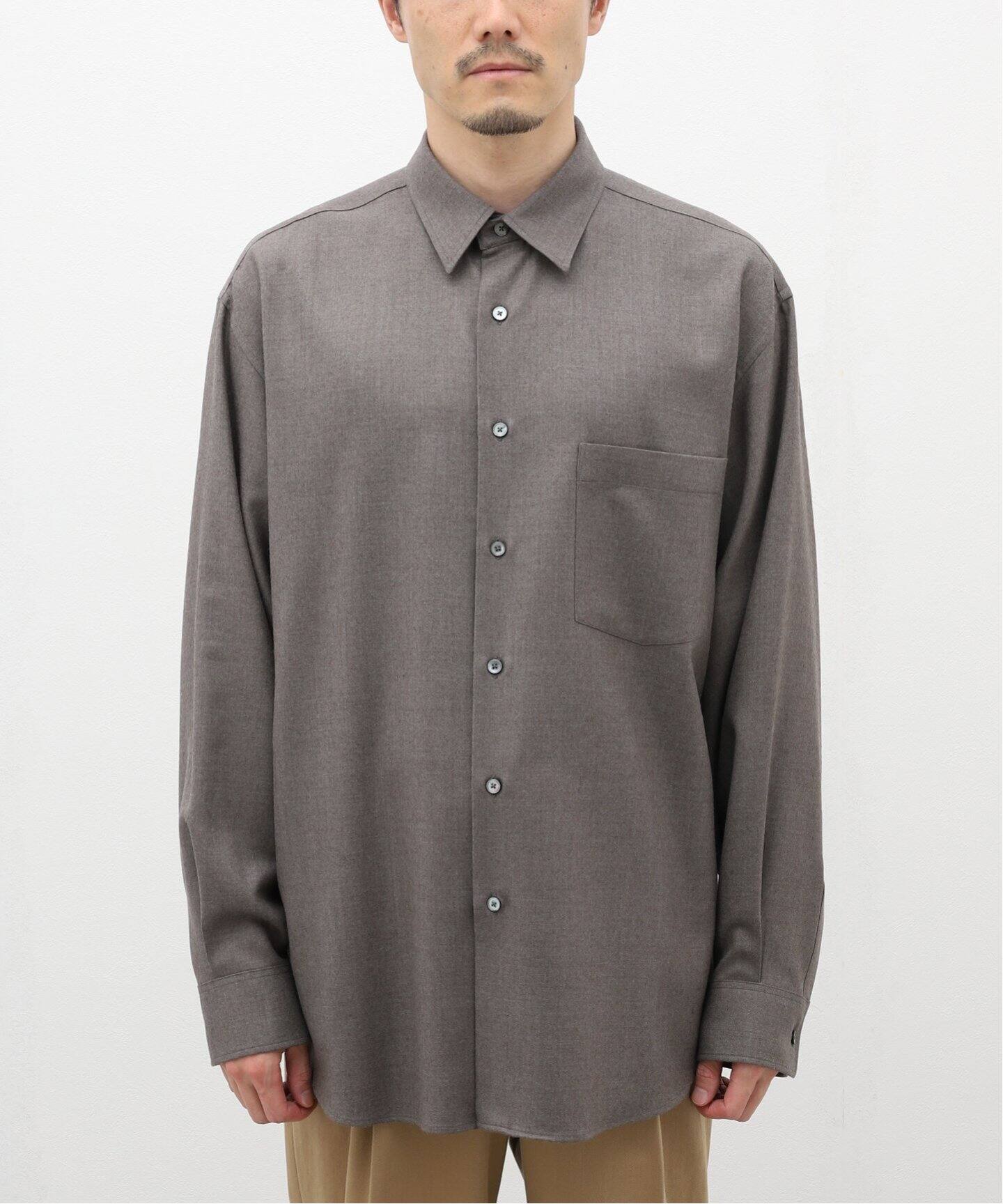 AURALEE / オーラリー】SUPER LIGHT WOOL SHIRT（シャツ／ブラウス  