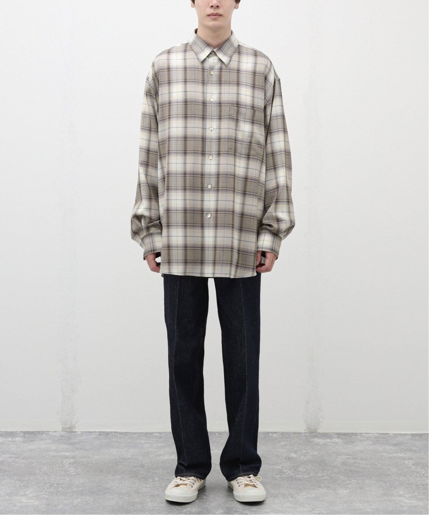 AURALEE / オーラリー】SUPER LIGHT WOOL CHECK シャツ（シャツ 