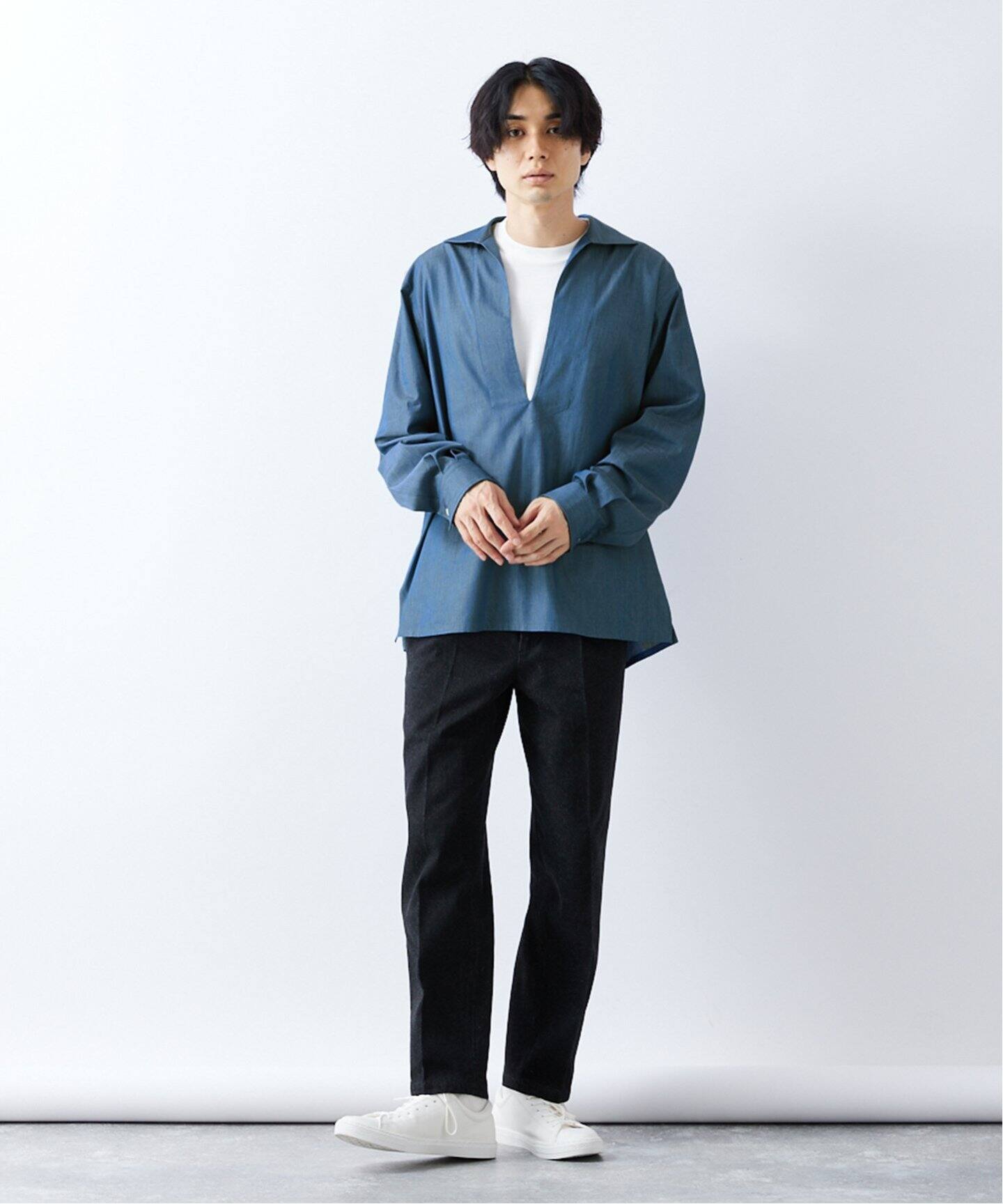 【美品】秋物 EDIFICE エディフィス CPOシャツ ÉDIFICE 2024 Autumn / Winter Collection ネイキッドラムレザー