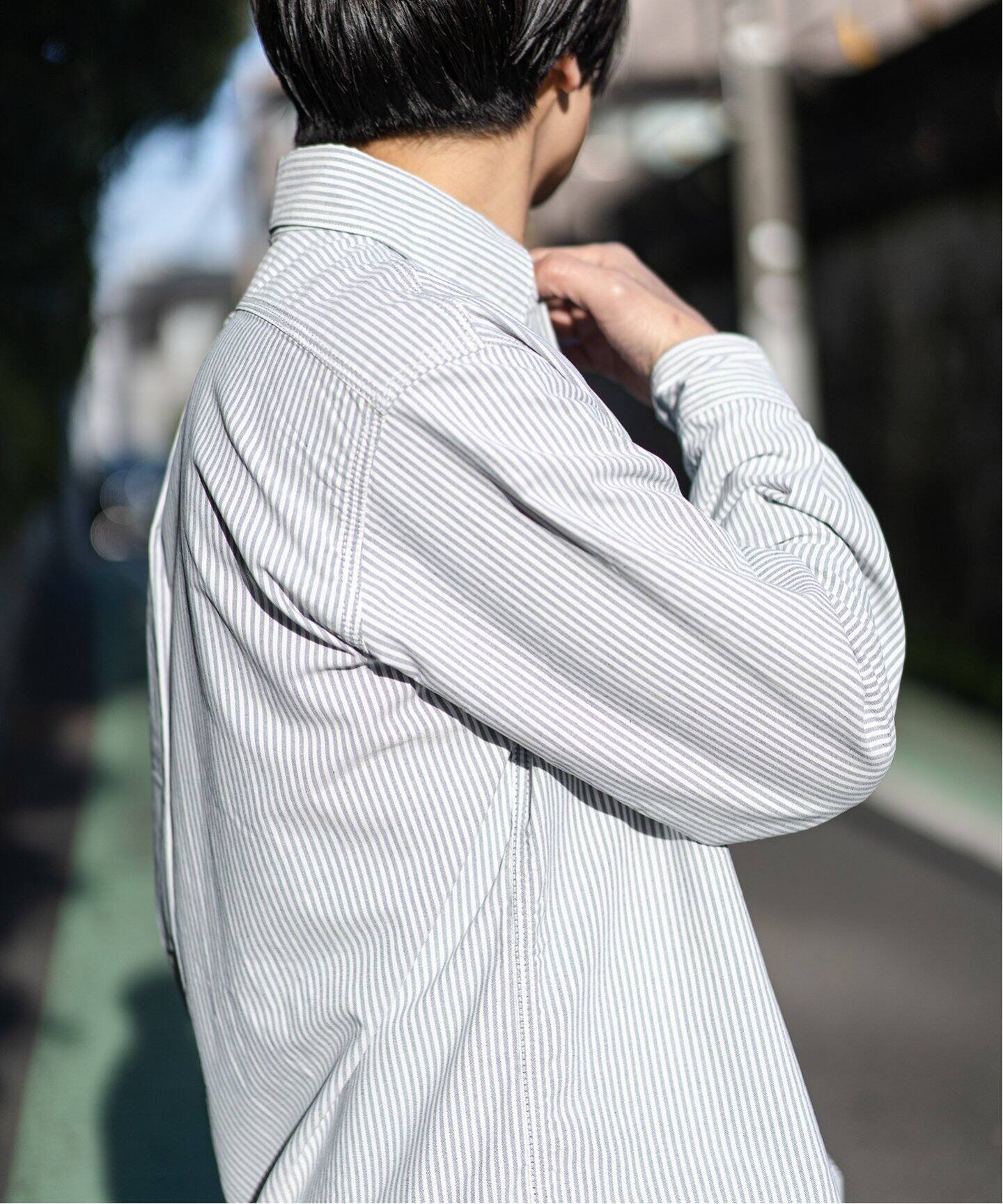 nanamica ナナミカ ボタンダウンストライプシャツ M