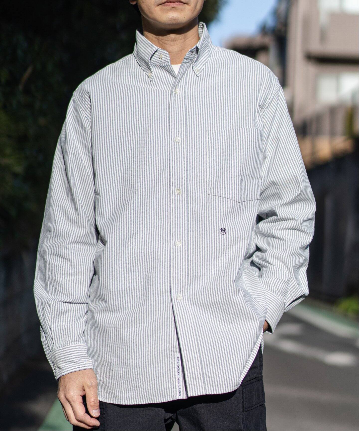 nanamica / ナナミカ】Button Down Stripe Wind Shirt #SUGS305 