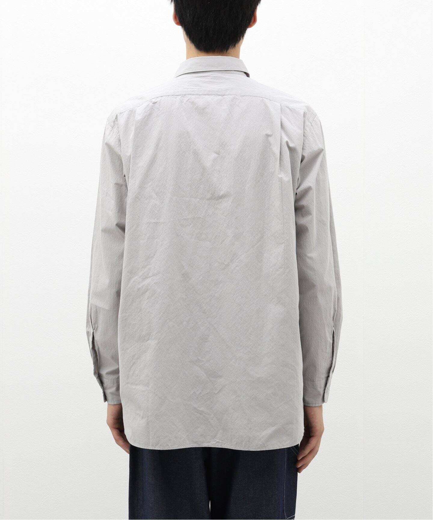 美品　ナナミカ　band collar wind shirt グレー　Mサイズ nanamica ONLINE STORE│