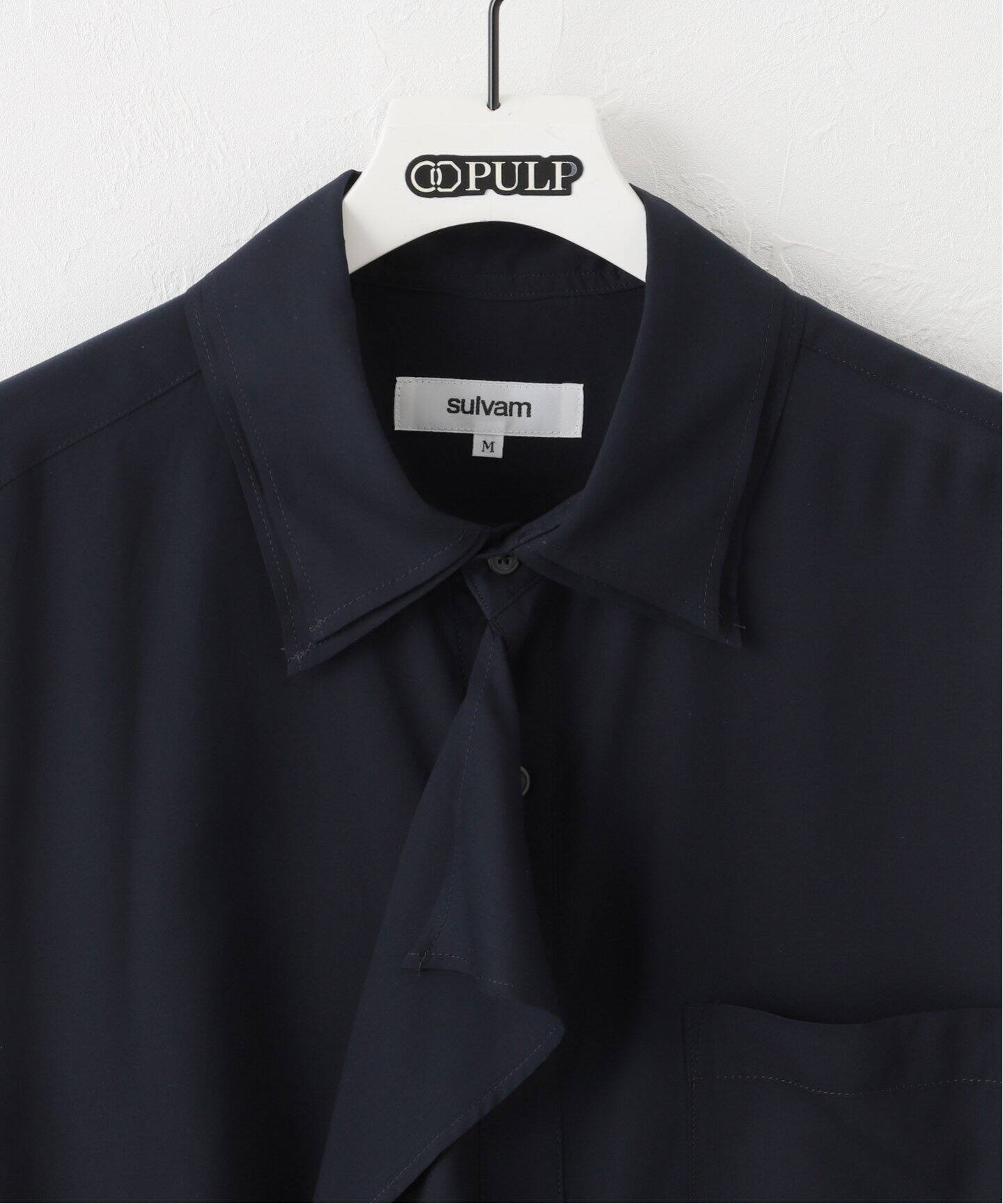 SULVAM / サルバム】DOUBLE ONEPIECE COLLAR SHIRT（シャツ／ブラウス 