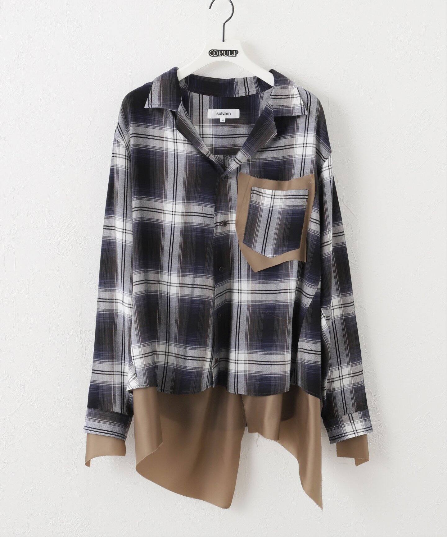 SULVAM / サルバム】SHORT OPEN COLLAR SHIRTS（シャツ／ブラウス  