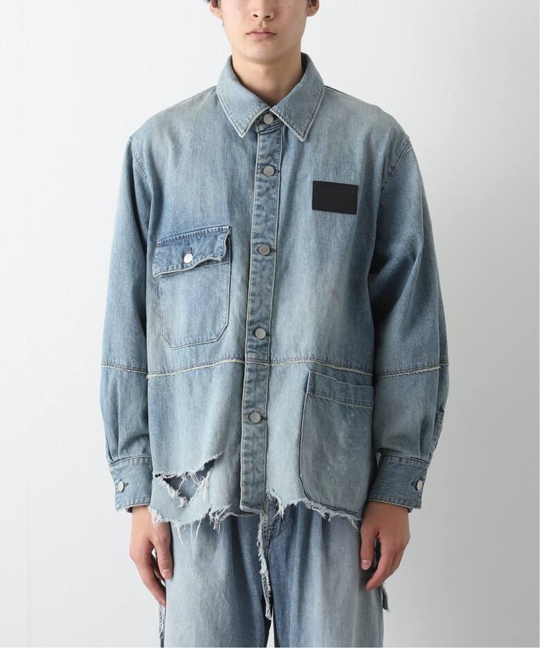 JIEDA / ジエダ】DAMAGE OVER DENIM SHIRT（シャツ／ブラウス）｜PULP  