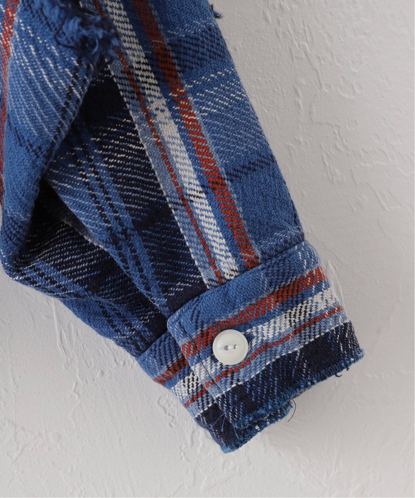 JIEDA / ジエダ】DAMAGE FLANNEL HOOD SHIRT（シャツ／ブラウス 