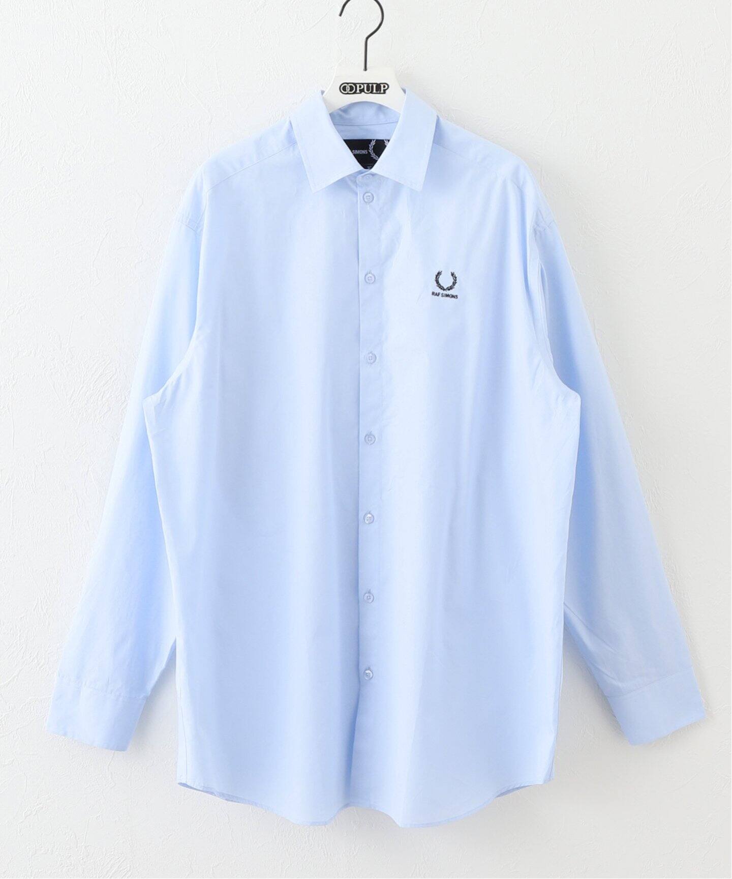 RAFSIMONS × FREDPERRY】EMBROIDERED OVERSIZED SHIRT（シャツ 