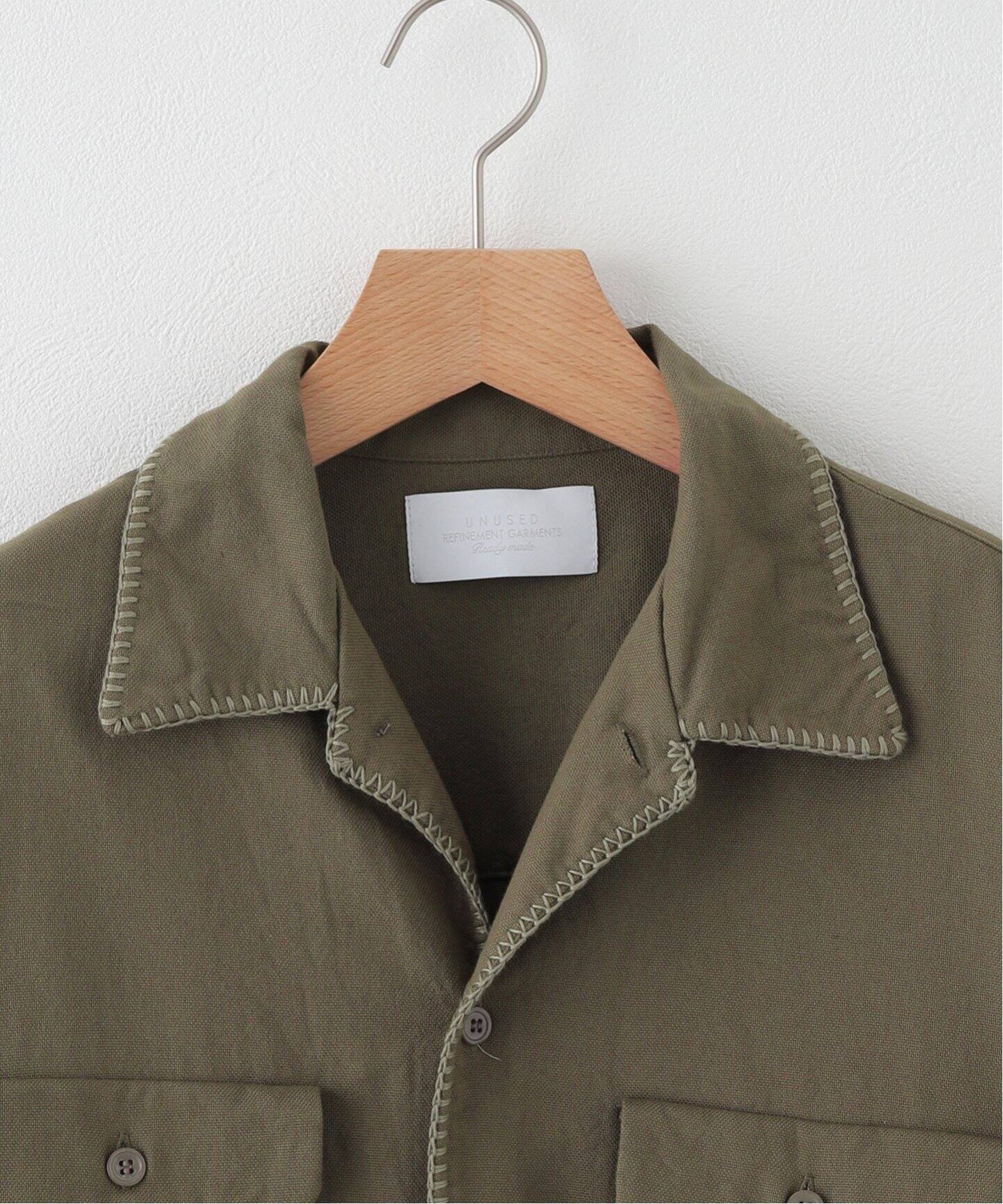 UNUSED / アンユーズド】STITCH OPEN COLLAR L/S SHIRTS（シャツ 