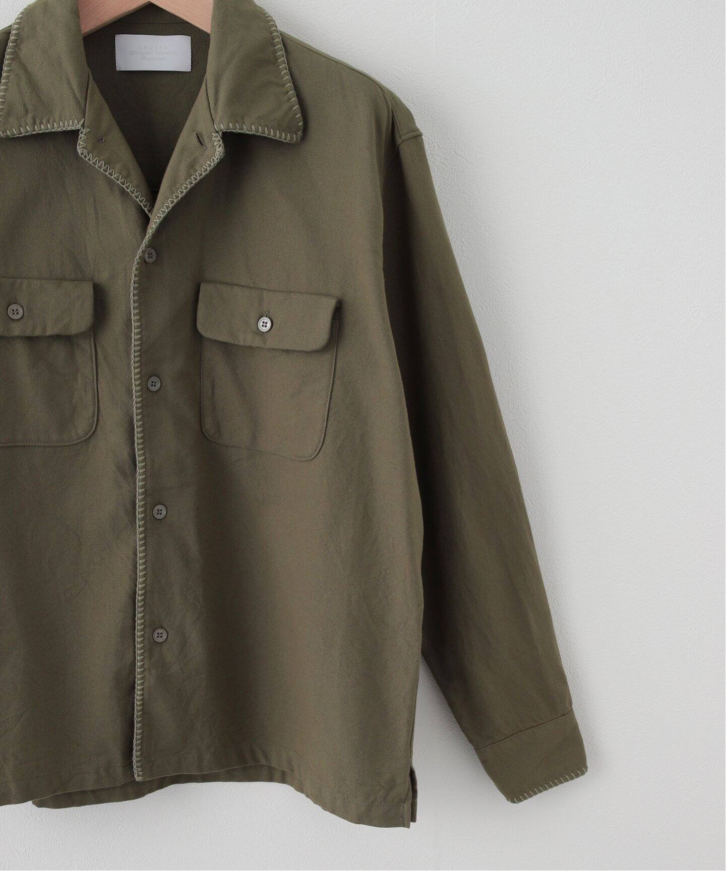 UNUSED / アンユーズド】STITCH OPEN COLLAR L/S SHIRTS（シャツ 