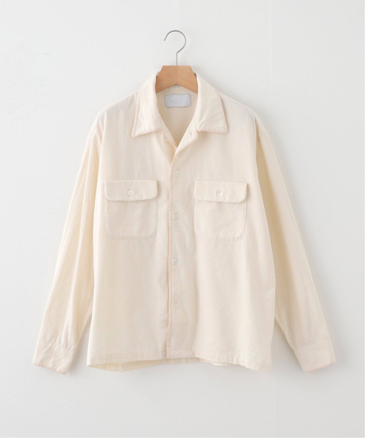 UNUSED / アンユーズド】STITCH OPEN COLLAR L/S SHIRTS（シャツ 