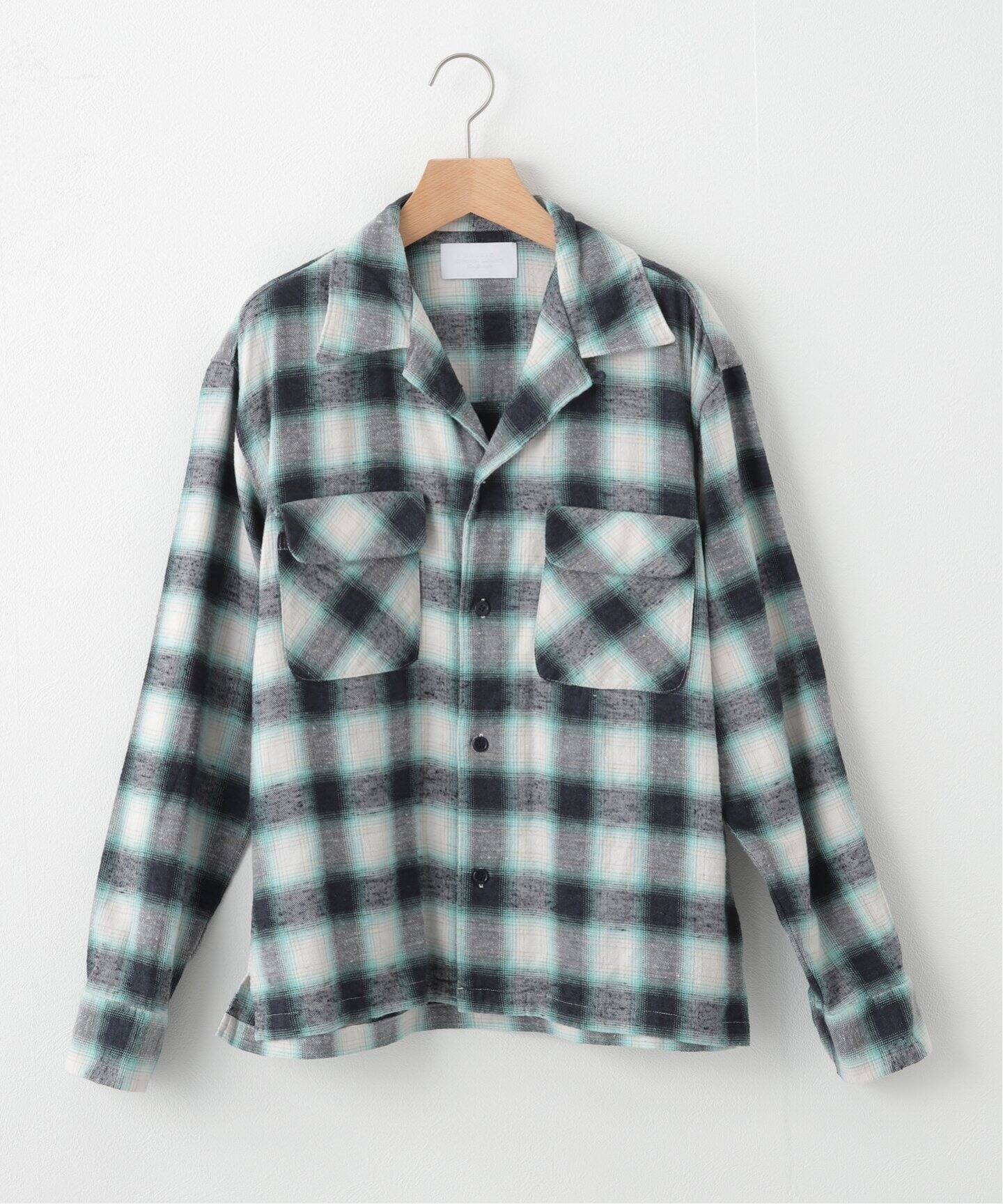 UNUSED / アンユーズド】OMBRE CHECK L/S SHIRTS（シャツ／ブラウス 